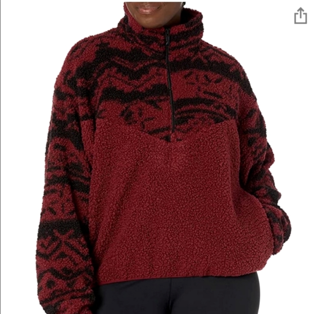 Core 10 by Reebok Cozy Quarter-Zip Oversized Sherpa Jacket NWT soft 1X